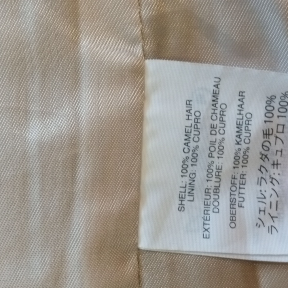 J. Crew 100% Camel Hair Tan Women's Coat Jacket XS fits like Small - Medium - Picture 4 of 12